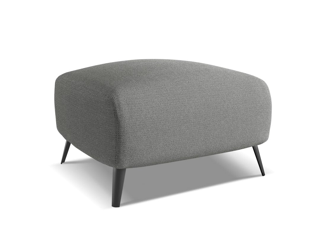 Makamii Taburet tapitat cu stofa, Malie M1C16 Gri / Negru, l65xA65xH44 cm