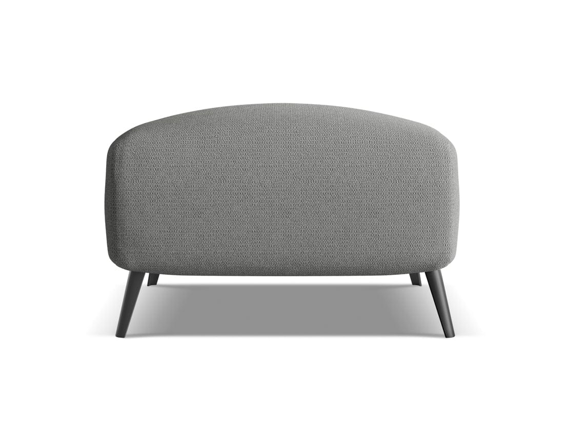 Makamii Taburet tapitat cu stofa, Malie M1C16 Gri / Negru, l65xA65xH44 cm