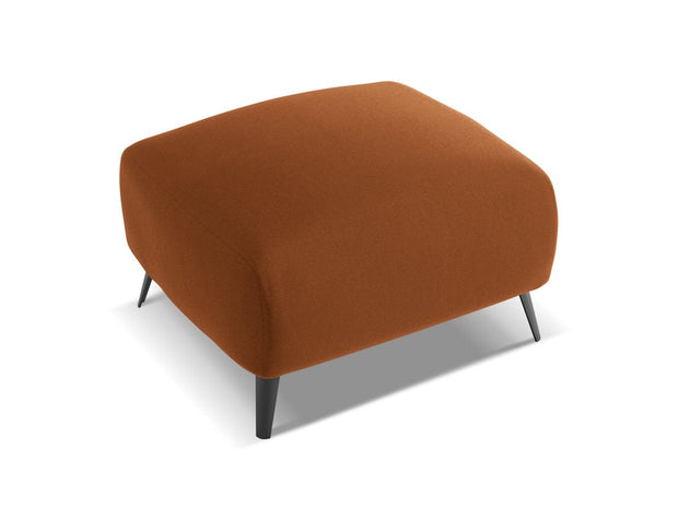 Makamii Taburet tapitat cu stofa, Malie Velvet C12 Caramiziu / Negru, l65xA65xH44 cm