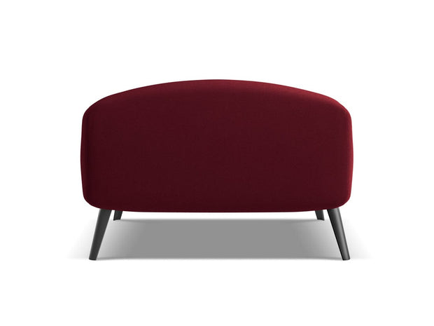 Makamii Taburet tapitat cu stofa, Malie Velvet C14 Burgundy / Negru, l65xA65xH44 cm