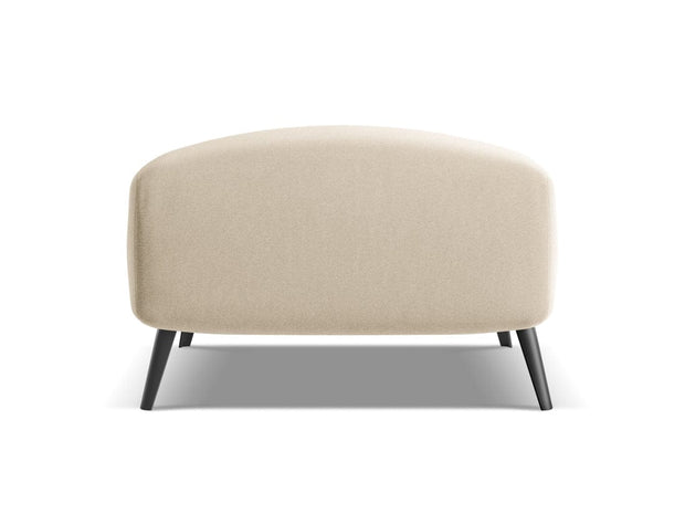 Makamii Taburet tapitat cu stofa, Malie Velvet C20 Bej Deschis / Negru, l65xA65xH44 cm