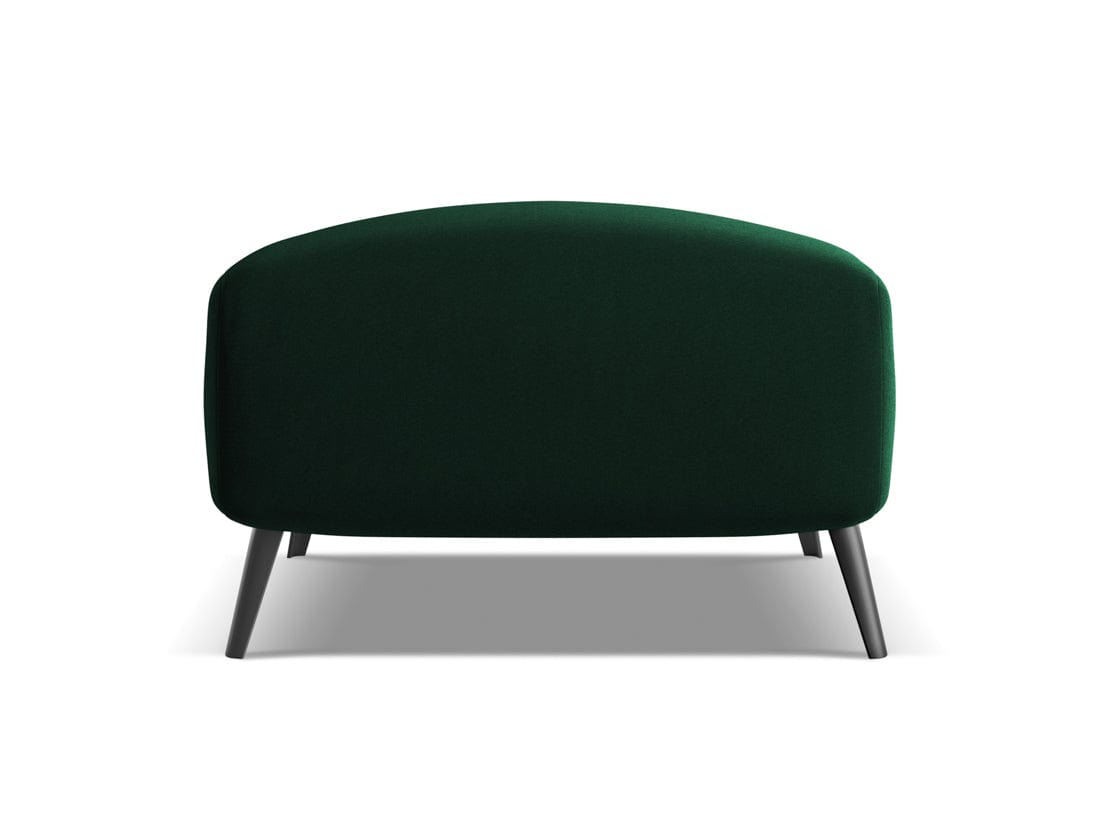 Makamii Taburet tapitat cu stofa, Malie Velvet C24 Verde / Negru, l65xA65xH44 cm