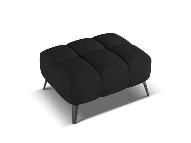 Makamii Taburet tapitat cu stofa, Nalu C1 Negru, l78xA60xH41 cm