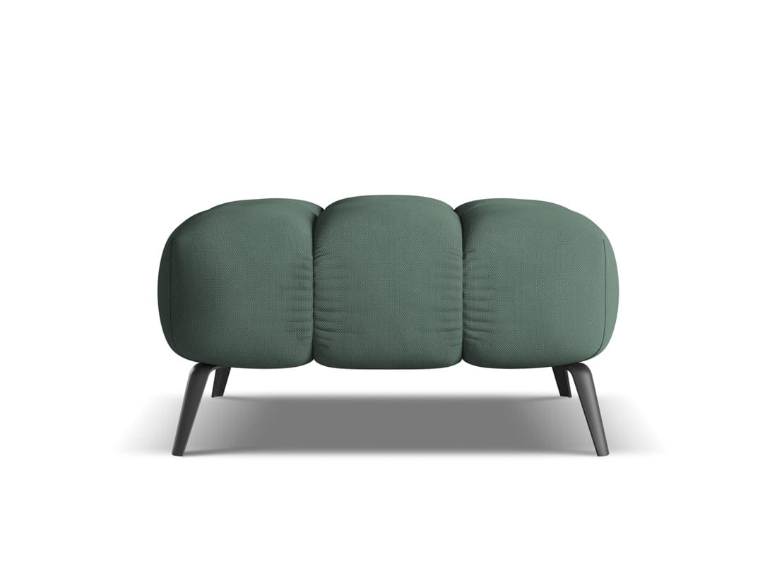 Makamii Taburet tapitat cu stofa, Nalu C15 Verde / Negru, l78xA60xH41 cm