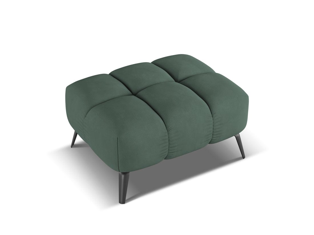 Makamii Taburet tapitat cu stofa, Nalu C15 Verde / Negru, l78xA60xH41 cm