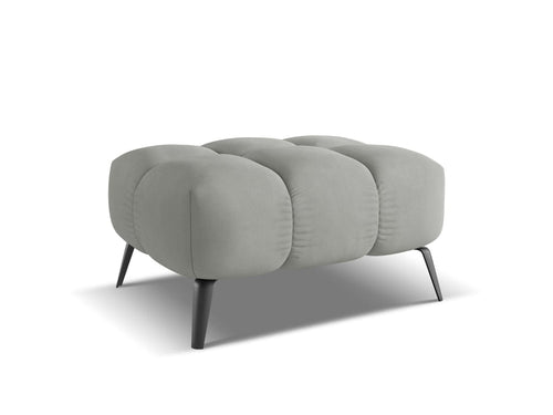 Makamii Taburet tapitat cu stofa, Nalu C24 Cappuccino / Negru, l78xA60xH41 cm