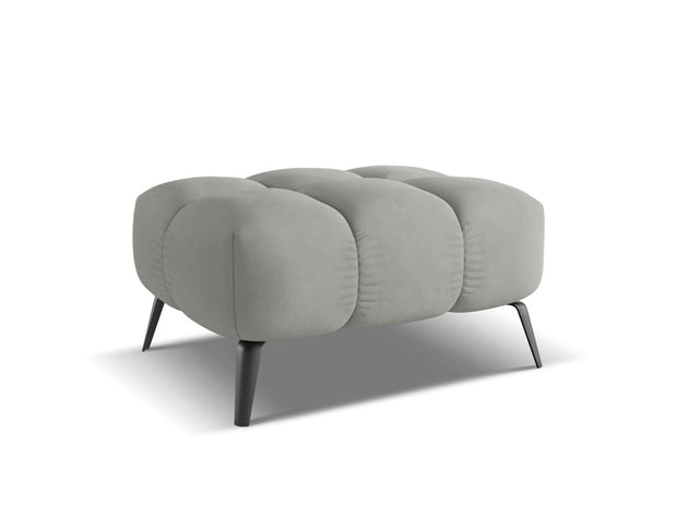 Makamii Taburet tapitat cu stofa, Nalu C24 Cappuccino / Negru, l78xA60xH41 cm