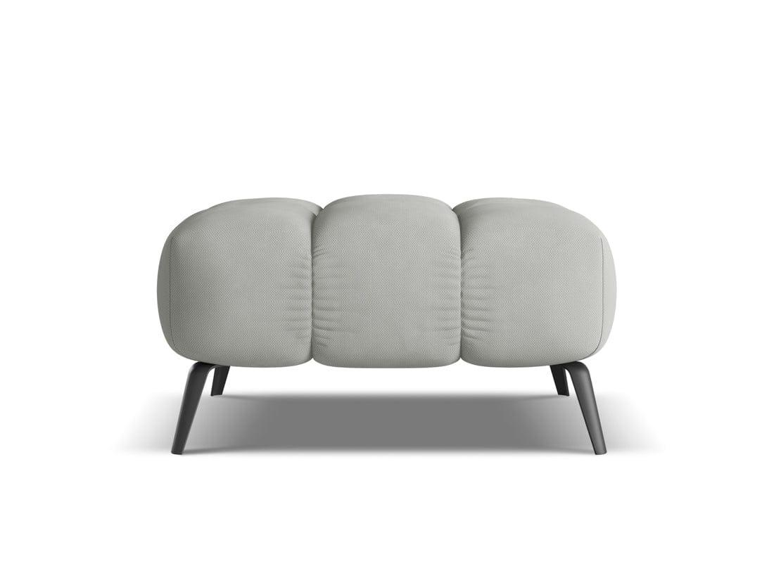 Makamii Taburet tapitat cu stofa, Nalu C24 Cappuccino / Negru, l78xA60xH41 cm