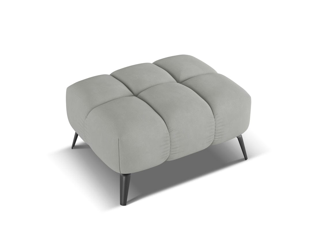 Makamii Taburet tapitat cu stofa, Nalu C24 Cappuccino / Negru, l78xA60xH41 cm