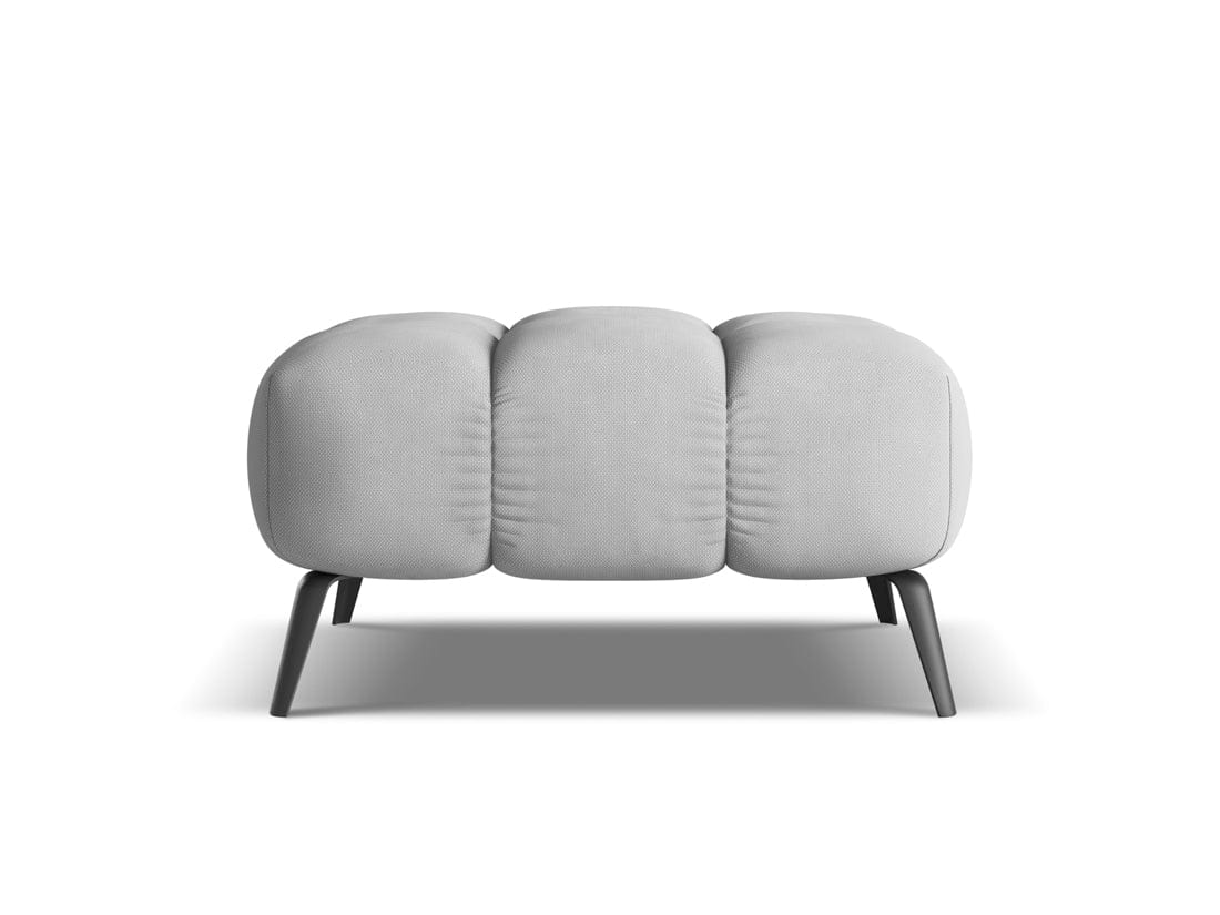 Makamii Taburet tapitat cu stofa, Nalu C5 Gri Deschis / Negru, l78xA60xH41 cm