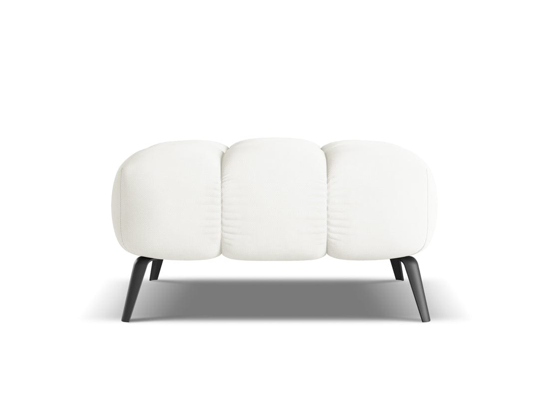 Makamii Taburet tapitat cu stofa, Nalu C6 Alb / Negru, l78xA60xH41 cm