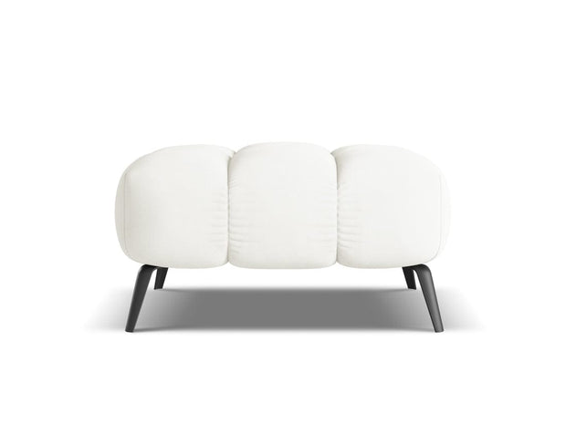 Makamii Taburet tapitat cu stofa, Nalu C6 Alb / Negru, l78xA60xH41 cm