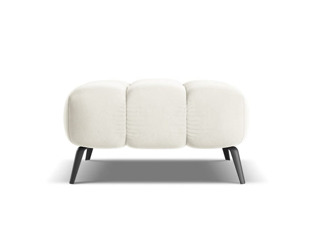 Makamii Taburet tapitat cu stofa, Nalu Velvet C1 Bej Deschis / Negru, l78xA60xH41 cm