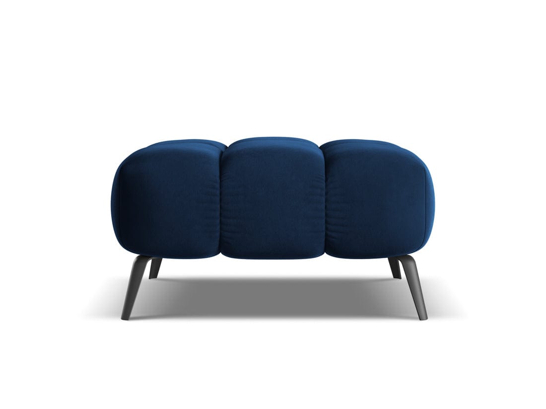 Makamii Taburet tapitat cu stofa, Nalu Velvet C16 Albastru Inchis / Negru, l78xA60xH41 cm