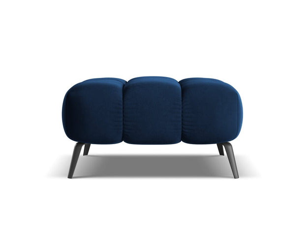 Makamii Taburet tapitat cu stofa, Nalu Velvet C16 Albastru Inchis / Negru, l78xA60xH41 cm