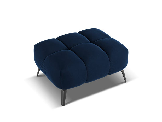 Makamii Taburet tapitat cu stofa, Nalu Velvet C16 Albastru Inchis / Negru, l78xA60xH41 cm