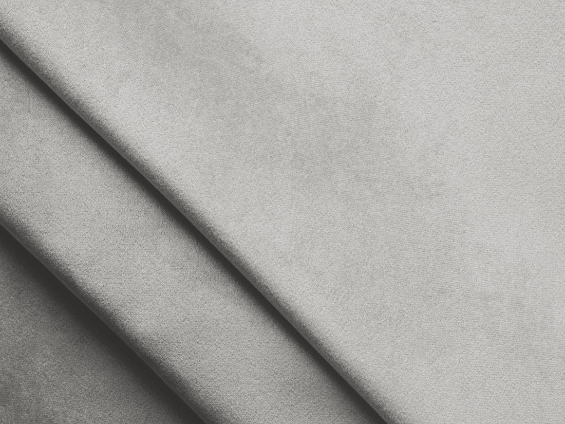 Makamii Taburet tapitat cu stofa, Nalu Velvet C18 Argintiu / Negru, l78xA60xH41 cm