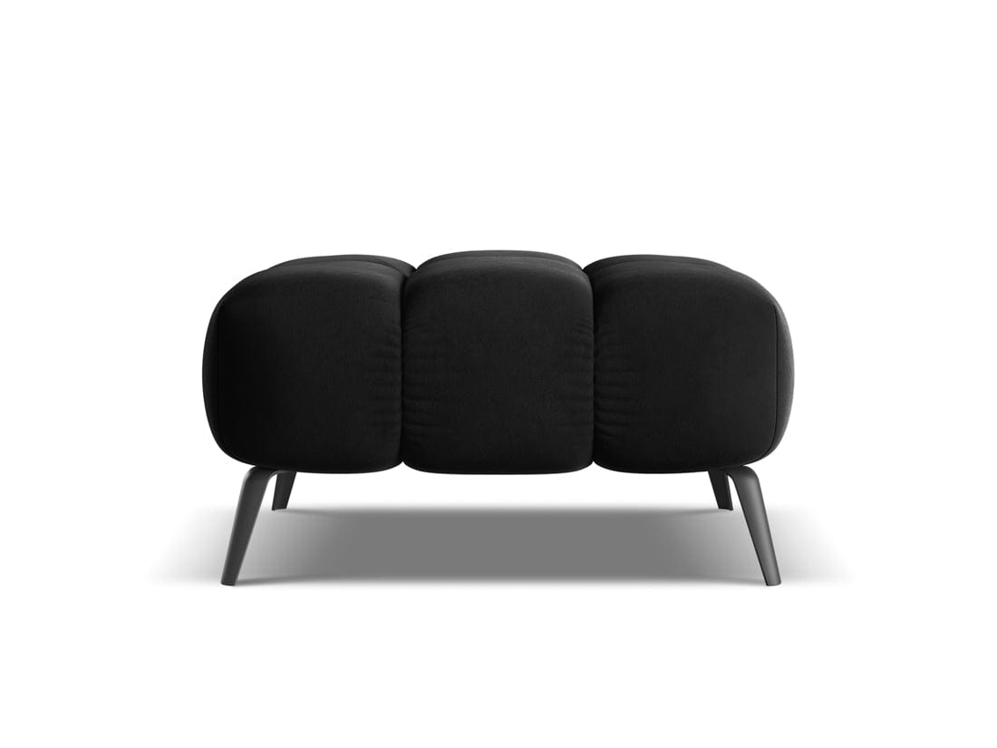 Makamii Taburet tapitat cu stofa, Nalu Velvet C23 Negru, l78xA60xH41 cm