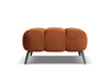 Makamii Taburet tapitat cu stofa, Nalu Velvet C24 Caramiziu / Negru, l78xA60xH41 cm