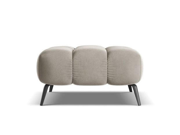 Makamii Taburet tapitat cu stofa, Nalu Velvet C3 Cappuccino / Negru, l78xA60xH41 cm