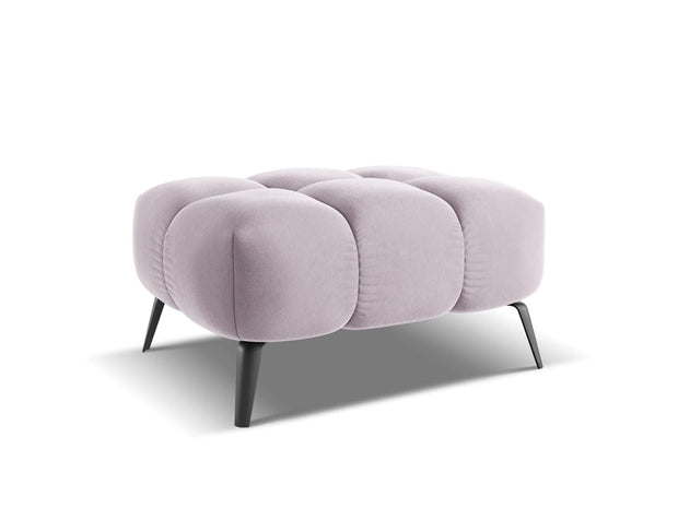 Makamii Taburet tapitat cu stofa, Nalu Velvet C6 Lila / Negru, l78xA60xH41 cm