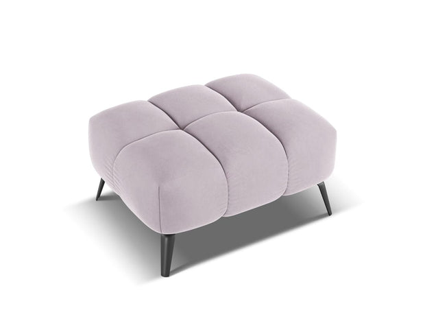 Makamii Taburet tapitat cu stofa, Nalu Velvet C6 Lila / Negru, l78xA60xH41 cm