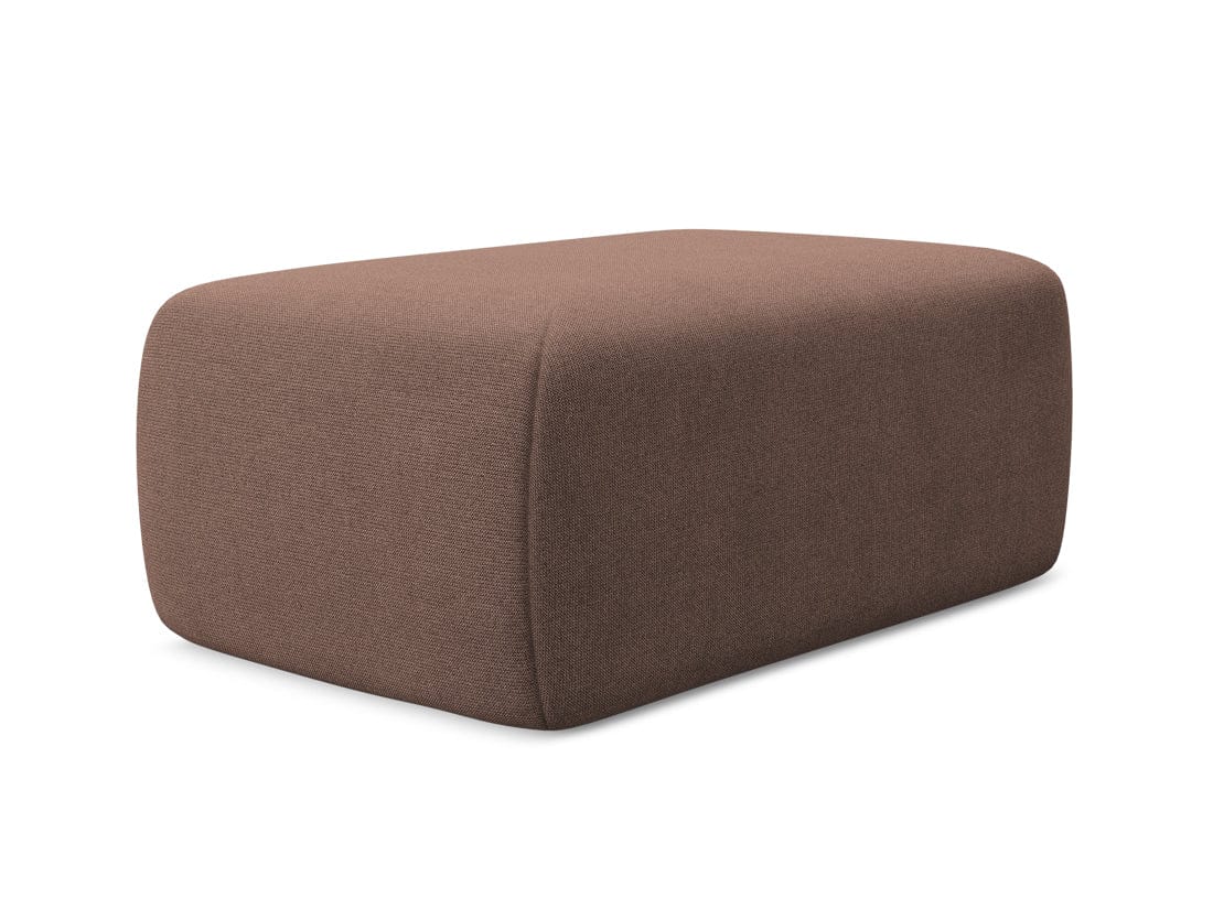 Makamii Taburet tapitat cu stofa, Nanea C7 Maro / Negru, l102xA62xH40 cm