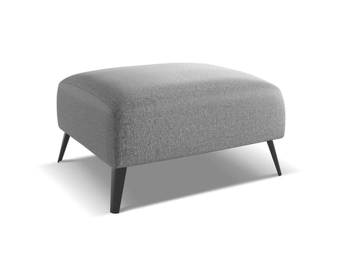 Makamii Taburet tapitat cu stofa, Nani M1C6 Gri Deschis / Negru, l70xA60xH42 cm