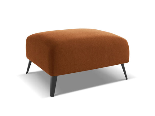 Makamii Taburet tapitat cu stofa, Nani Velvet C12 Caramiziu / Negru, l70xA60xH42 cm