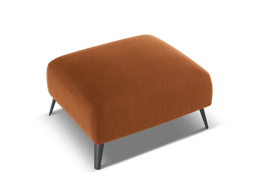 Makamii Taburet tapitat cu stofa, Nani Velvet C12 Caramiziu / Negru, l70xA60xH42 cm