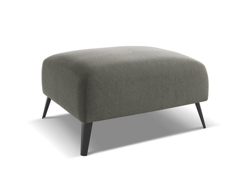 Makamii Taburet tapitat cu stofa, Nani Velvet C16 Gri / Negru, l70xA60xH42 cm