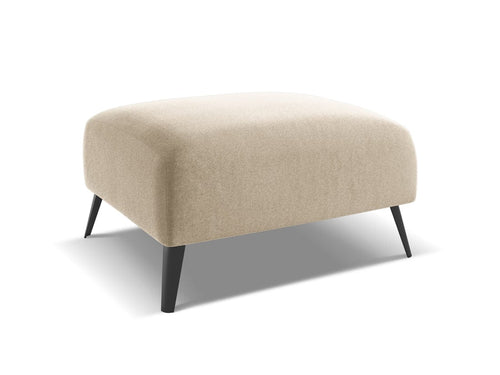 Makamii Taburet tapitat cu stofa, Nani Velvet C20 Bej Deschis / Negru, l70xA60xH42 cm