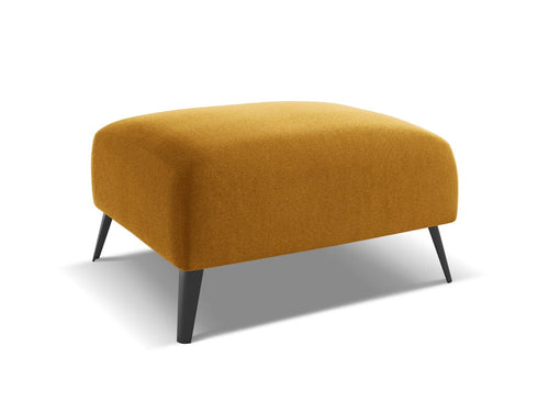 Makamii Taburet tapitat cu stofa, Nani Velvet C21 Mustariu / Negru, l70xA60xH42 cm