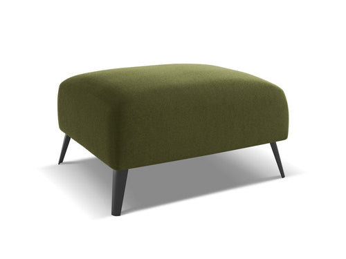 Makamii Taburet tapitat cu stofa, Nani Velvet C23 Verde Olive / Negru, l70xA60xH42 cm