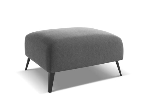 Makamii Taburet tapitat cu stofa, Nani Velvet C4 Gri / Negru, l70xA60xH42 cm