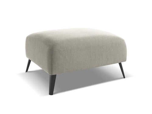 Makamii Taburet tapitat cu stofa, Nani Velvet C6 Gri Deschis / Negru, l70xA60xH42 cm