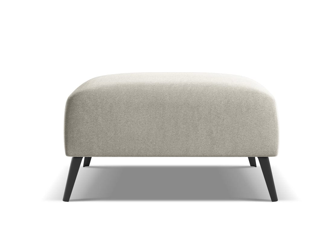 Makamii Taburet tapitat cu stofa, Nani Velvet C6 Gri Deschis / Negru, l70xA60xH42 cm