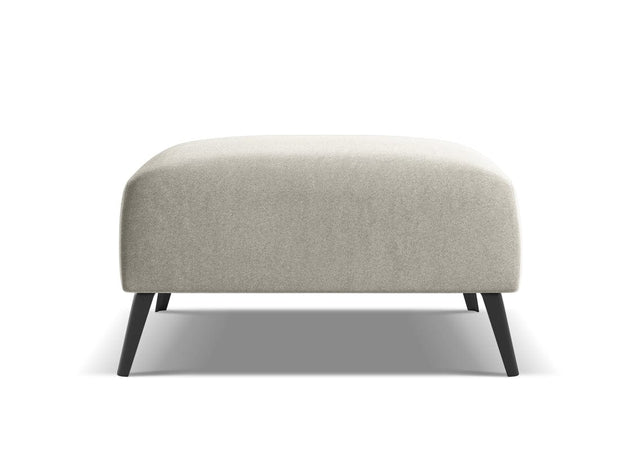 Makamii Taburet tapitat cu stofa, Nani Velvet C6 Gri Deschis / Negru, l70xA60xH42 cm