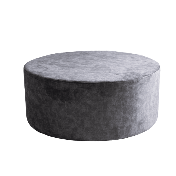 Customform Taburet tapitat cu stofa, Sari Gri, Ø100xH45 cm