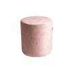Taburet tapitat cu stofa, Sari Roz, Ø40xH50 cm