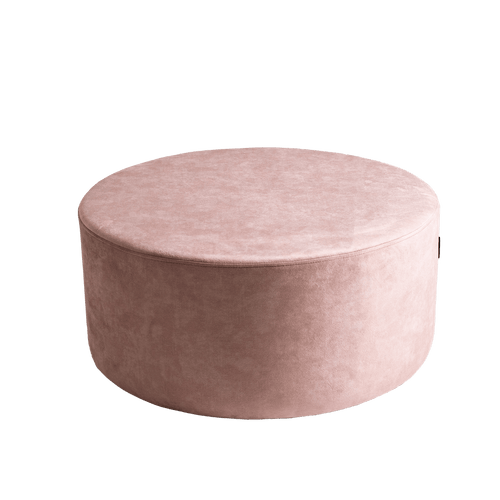 Taburet tapitat cu stofa, Sari Roz, Ø70xH35 cm