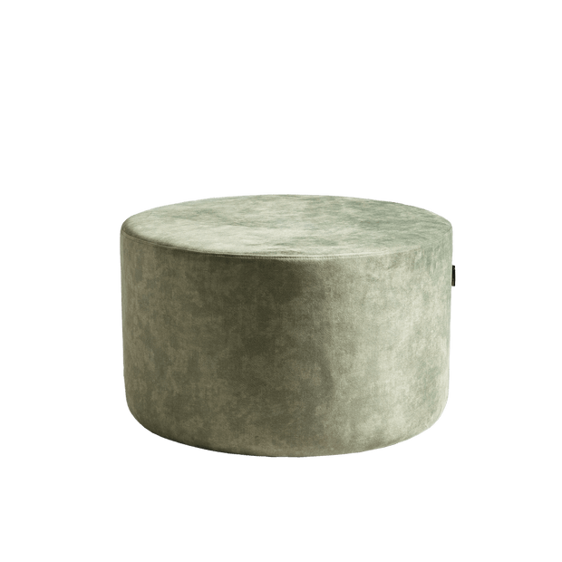 Taburet tapitat cu stofa, Sari Verde, Ø70xH45 cm