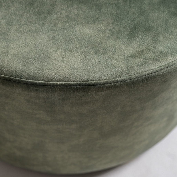 Taburet tapitat cu stofa, Sari Verde, Ø70xH45 cm (3)