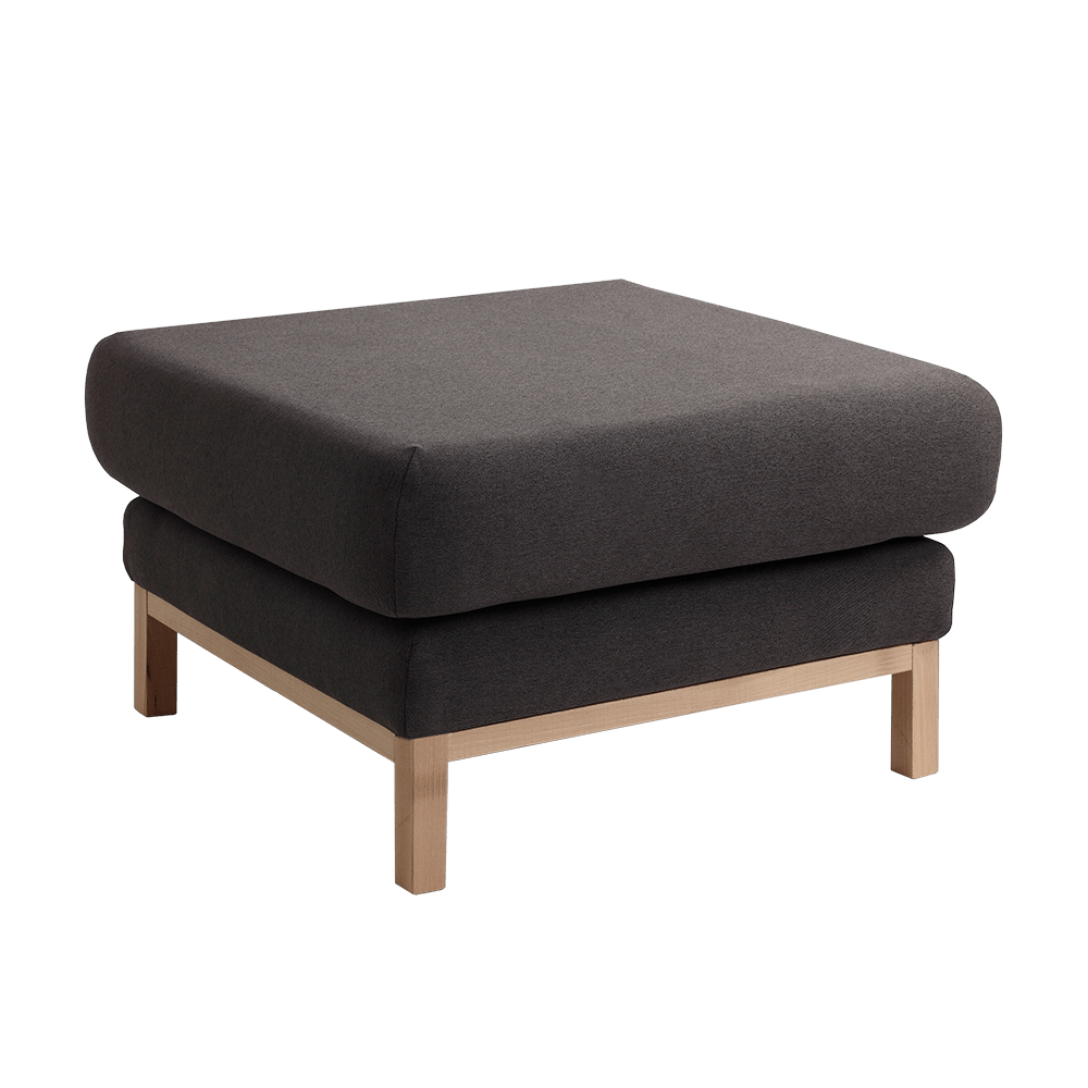 Taburet tapitat cu stofa, Scandic Antracit, l80xA80xH46 cm