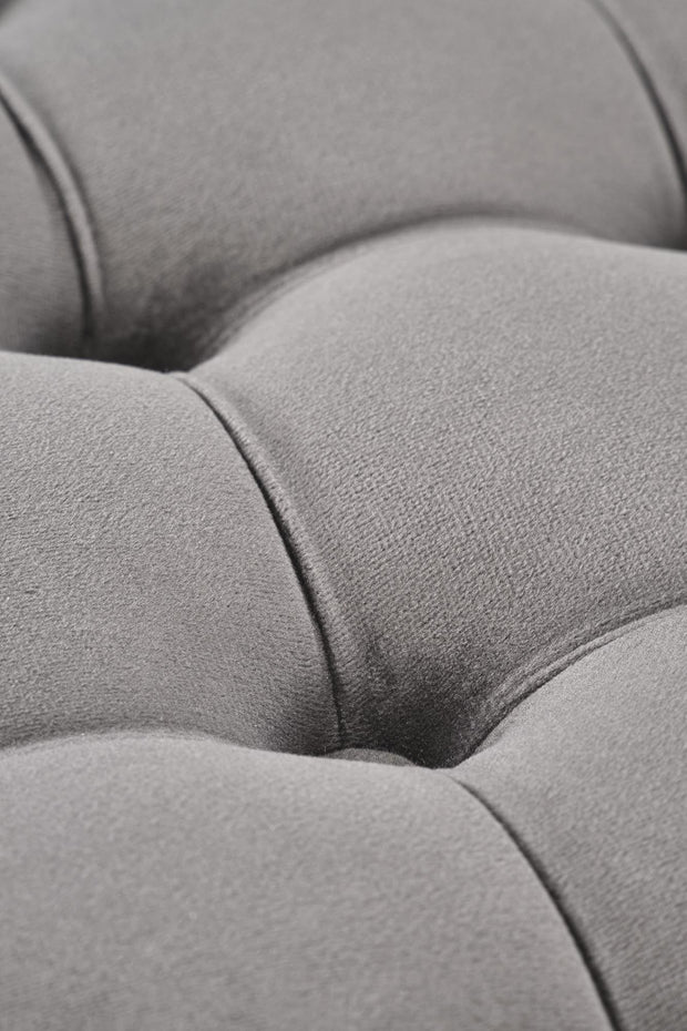 Taburet tapitat cu stofa si spatiu de depozitare, Nunez Velvet Gri, Ø70xH40 cm (2)