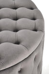 Taburet tapitat cu stofa si spatiu de depozitare, Nunez Velvet Gri, Ø70xH40 cm (4)