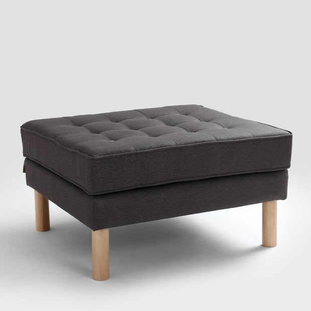 Taburet tapitat cu stofa, Topic Wood Antracit, l75xA65xH45 cm (1)