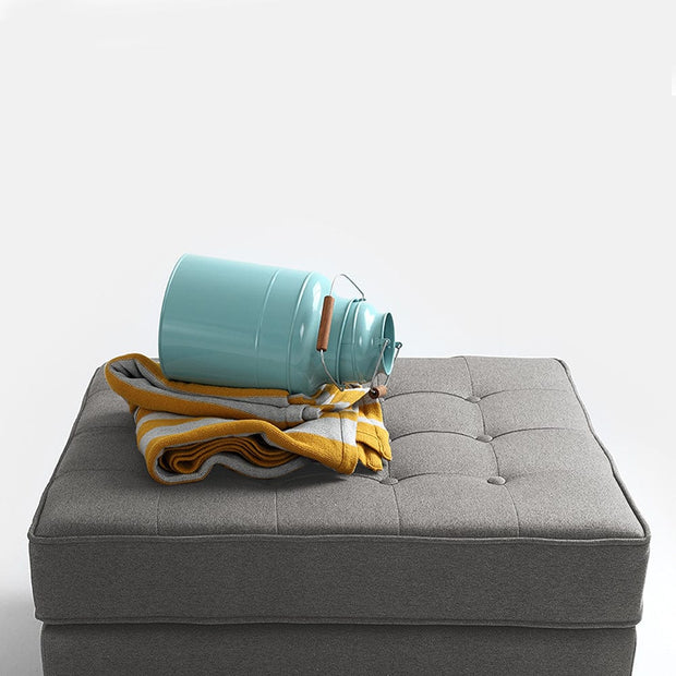 Taburet tapitat cu stofa, Topic Wood Gri, l75xA65xH45 cm (1)