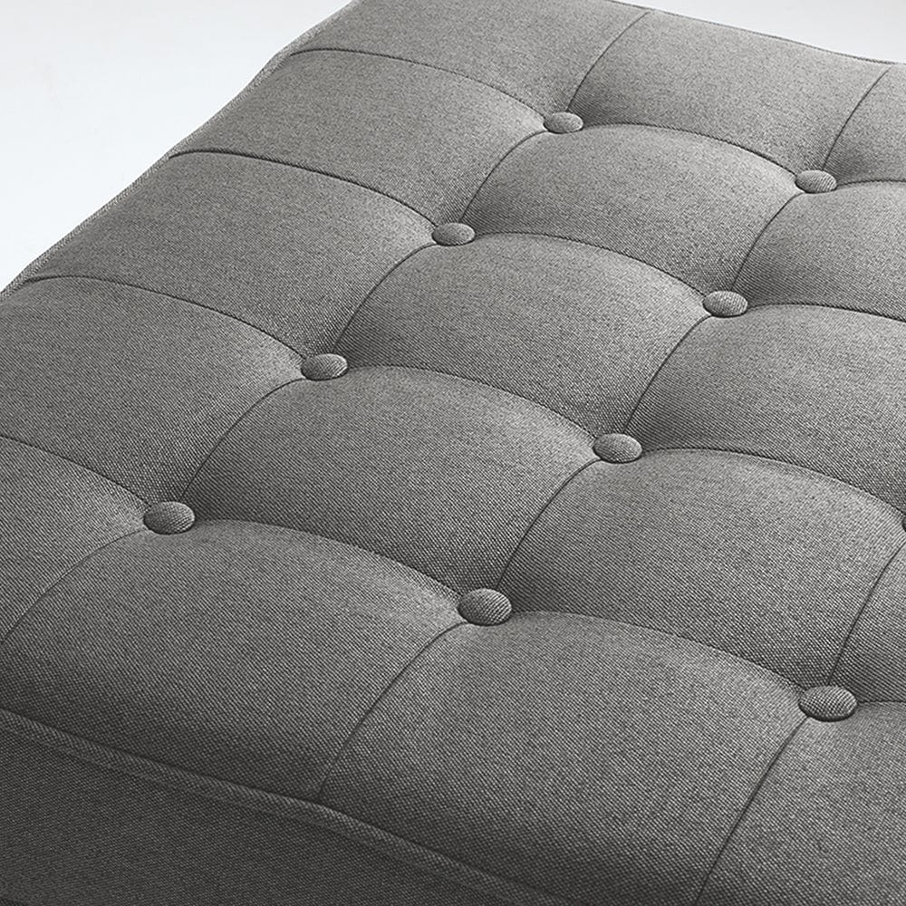 Taburet tapitat cu stofa, Topic Wood Gri, l75xA65xH45 cm (2)