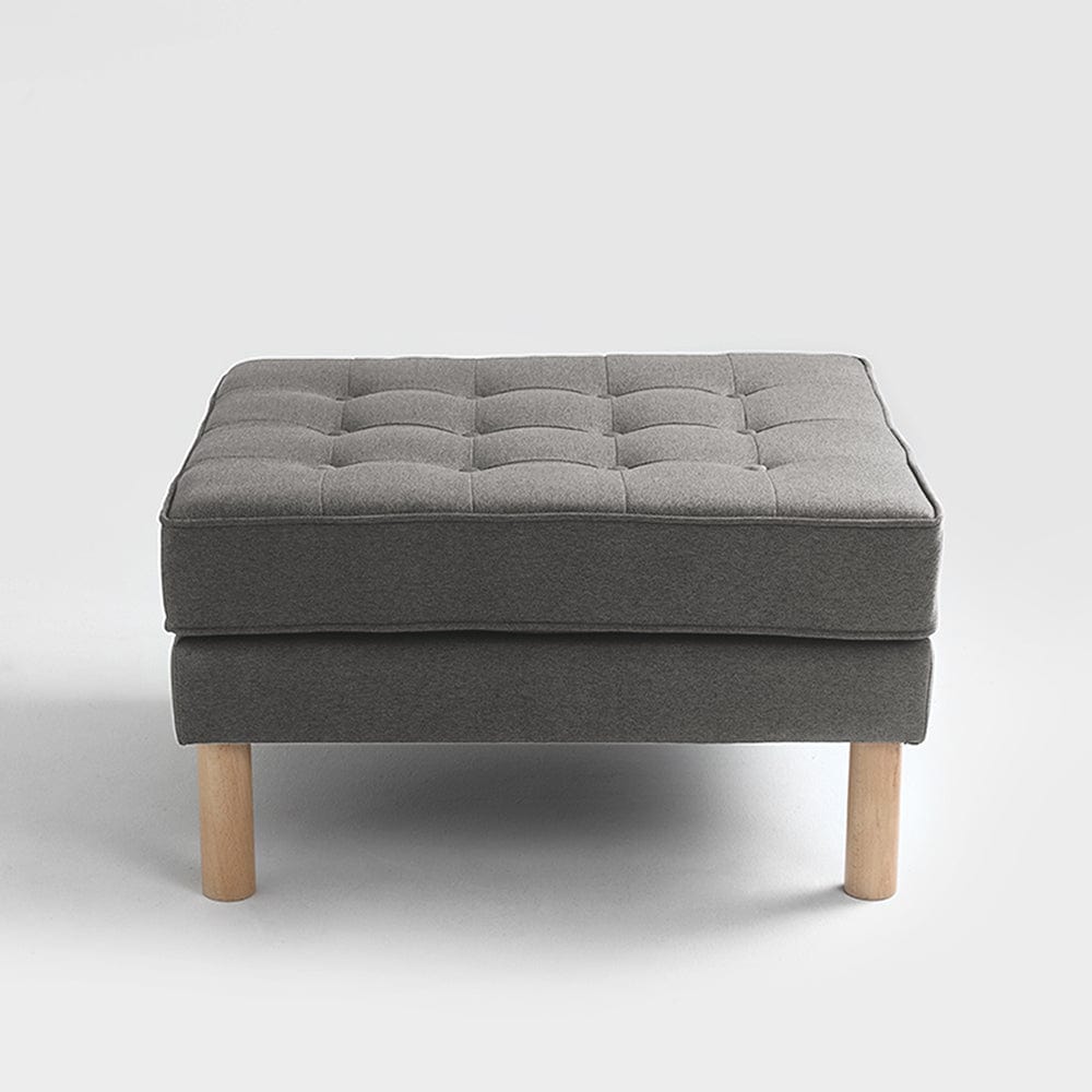 Taburet tapitat cu stofa, Topic Wood Gri, l75xA65xH45 cm (3)